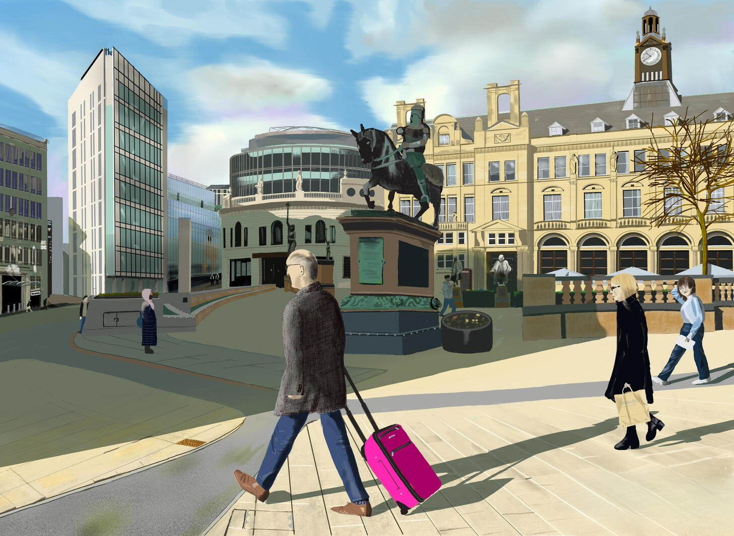 Modern Yorkshire Art, City Square Leeds West Yorkshire.