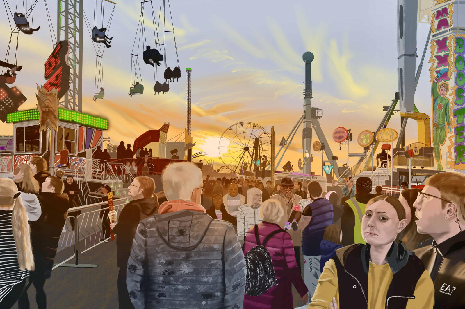 HULL FAIR The full crazy atmosphere of THE biggest fair and at sunset!