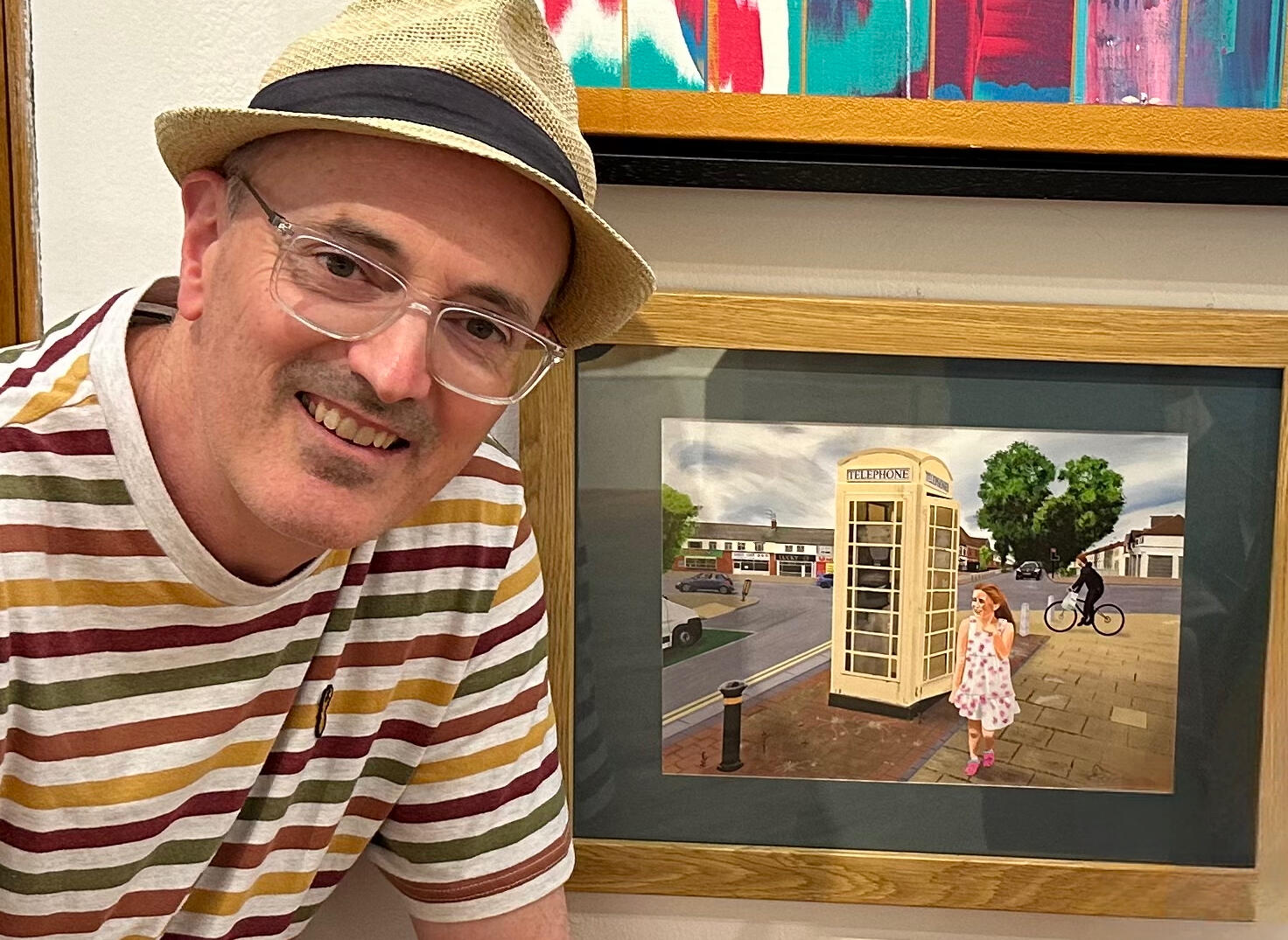 Daragh Corcoran Ferens Open Artist Daragh Corcoran with painting of Hull