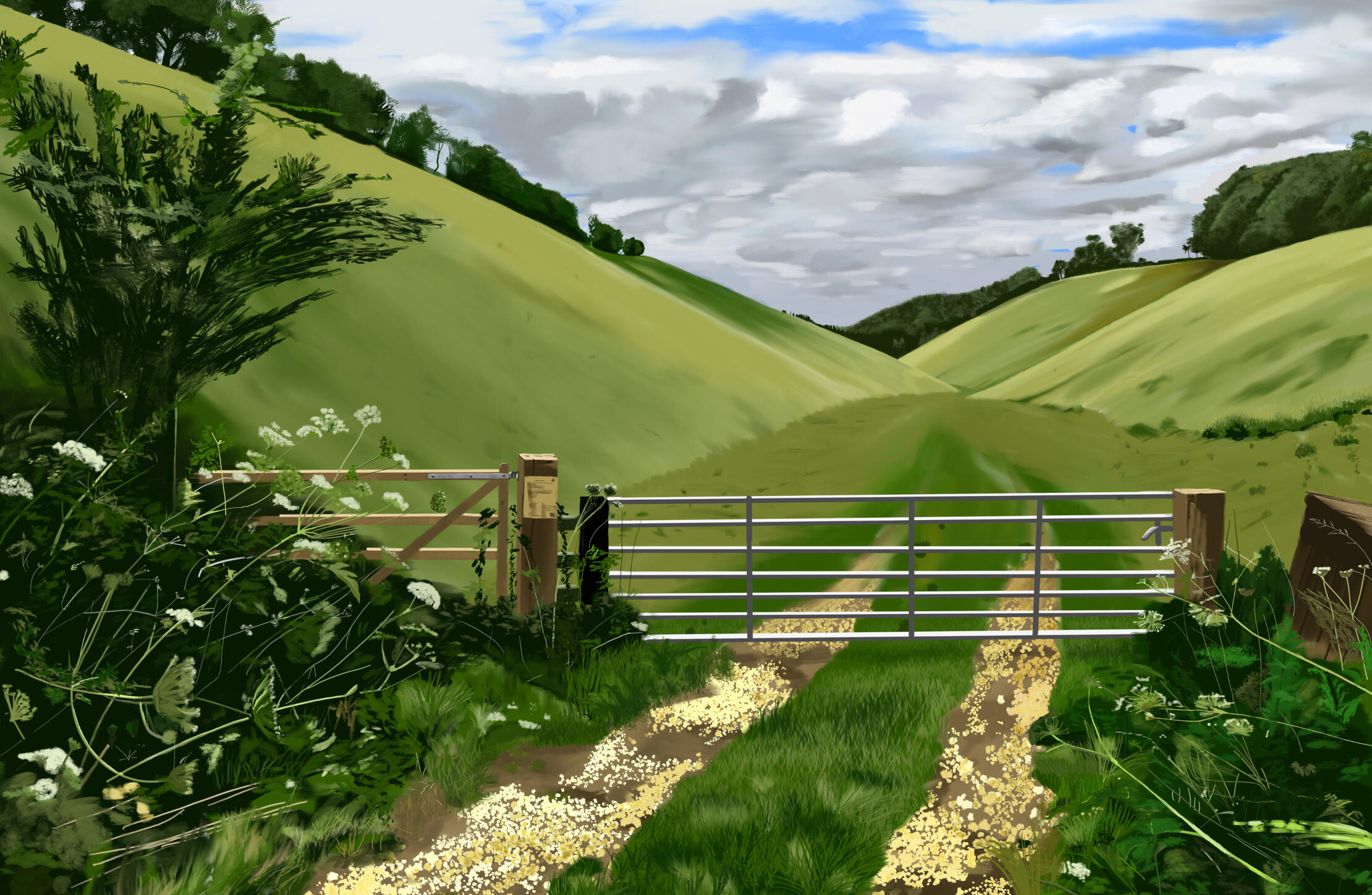 Yorkshire Wolds Yorkshire Wolds painting