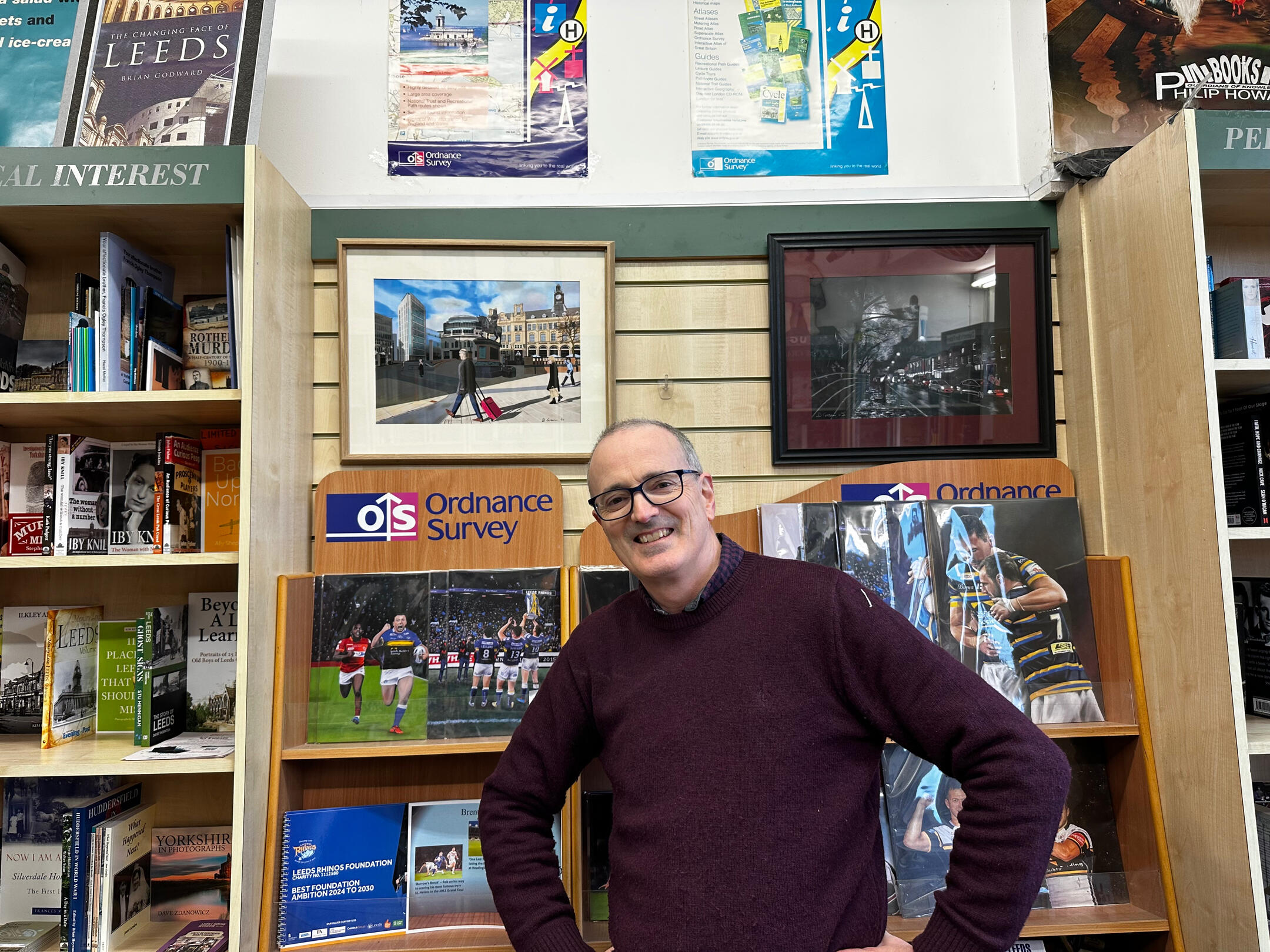 Bookshop Yorkshire Wolds painting